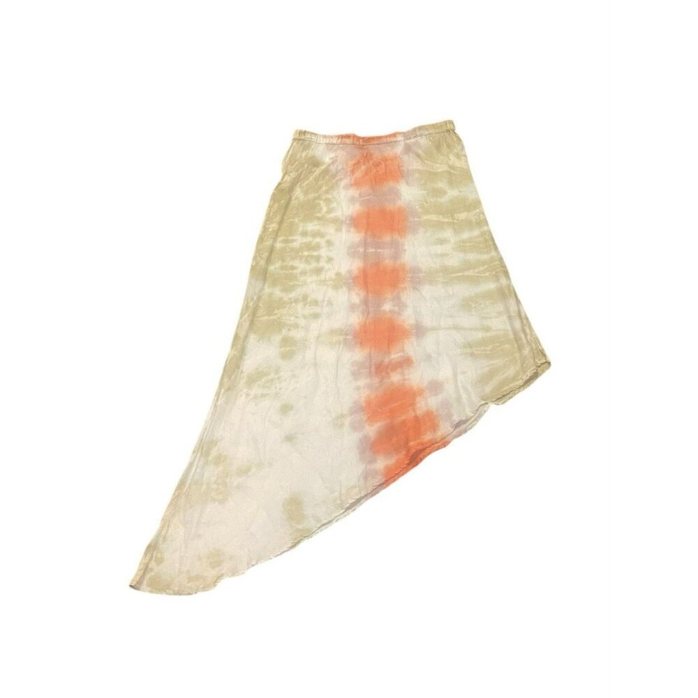 Young, Fabulous & Broke Skirt S Viscose Asymmetric Hem Marguax Orange Y2K - Picture 3 of 8